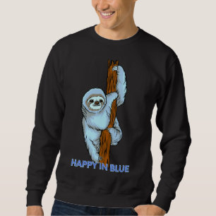 Happy In Blue Blue Sloth Hanging Sweatshirt