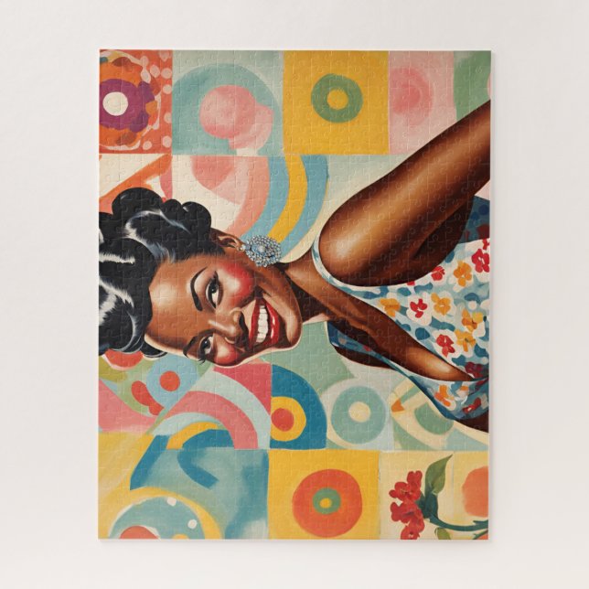 Happy in color jigsaw puzzle (Vertical)