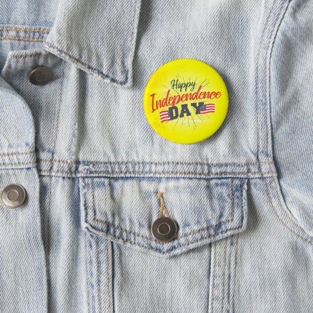 Happy Independence Day - 4th of July Gift Button (In Situ)