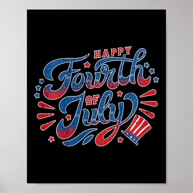 Happy Independence Day 4th Of July Kids Toddler  Poster (Front)