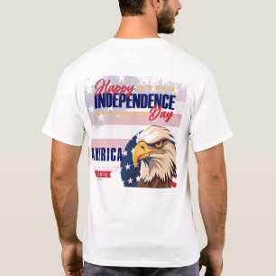 Happy Independence Day America Eagle Patriotic USA T-Shirt