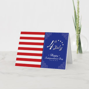 Happy Independence Day America  Foil Greeting Card