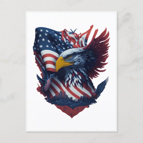 Happy Independence Day Art Freedom Fourth Of July Postcard