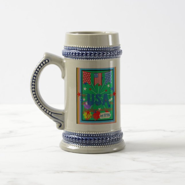 HAPPY INDEPENDENCE DAY  BEER STEIN (Left)