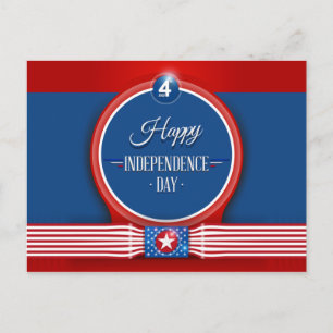 Happy Independence Day, bright colors Postcard