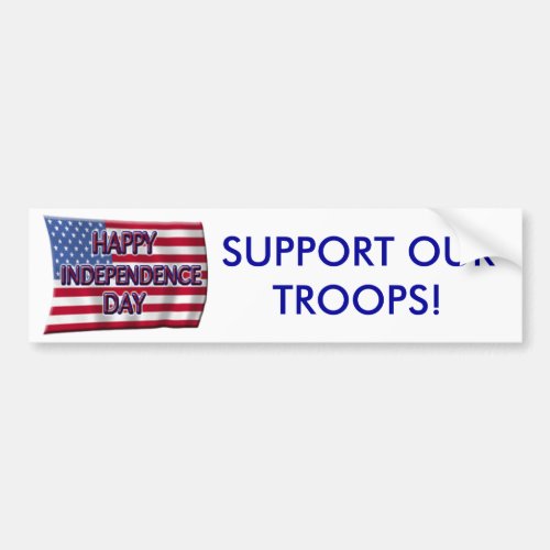 Happy Independence Day Bumper Sticker