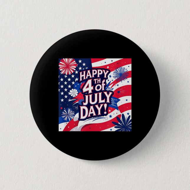 Happy independence day button (Front)
