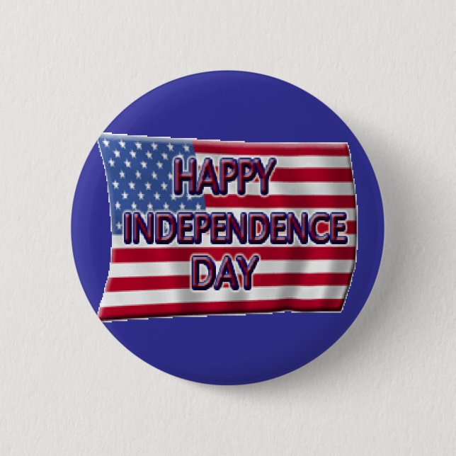 Happy Independence Day Button (Front)