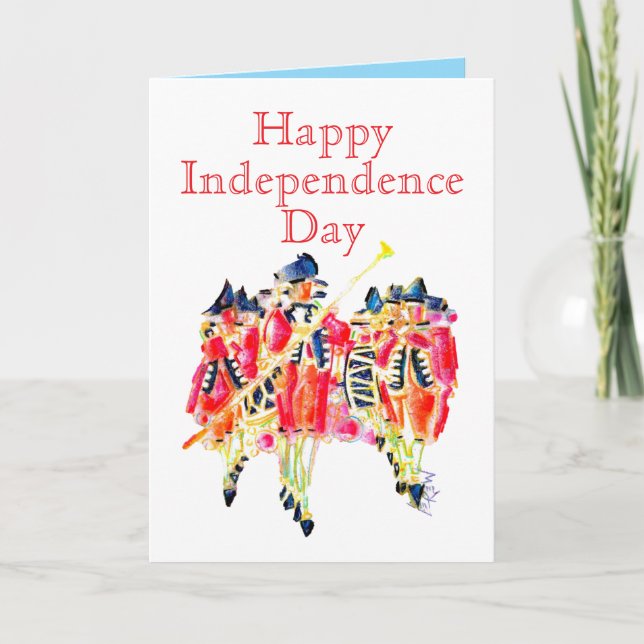 Happy Independence Day Fifes and Drums Card (Front)