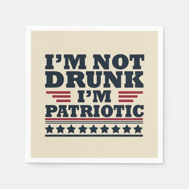 Happy independence day funny 4th of july napkins (Front)