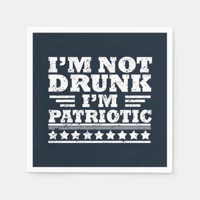 Happy independence day funny 4th of july napkins (Front)