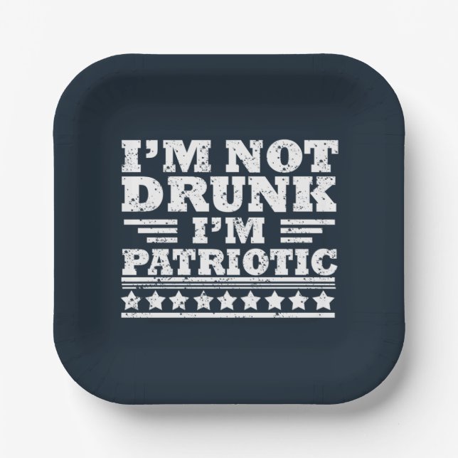 Happy independence day funny 4th of july paper plates (Front)