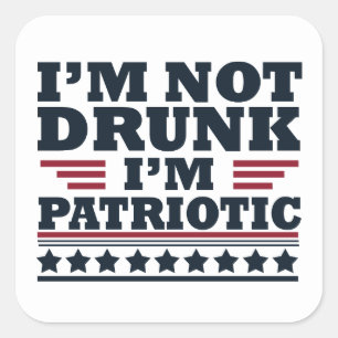 Happy independence day funny 4th of july square sticker