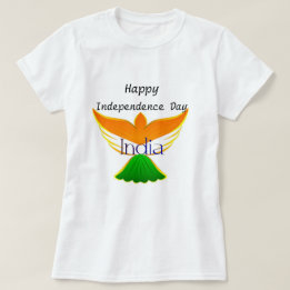 Happy Independence day India (flag on bird art) T-Shirt