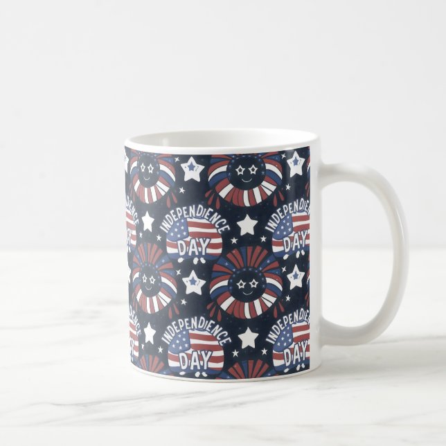 Happy Independence Day & July 4 Gift Idea Coffee Mug (Right)