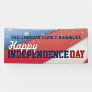 Happy Independence Day July 4th Patriotic Flag Banner