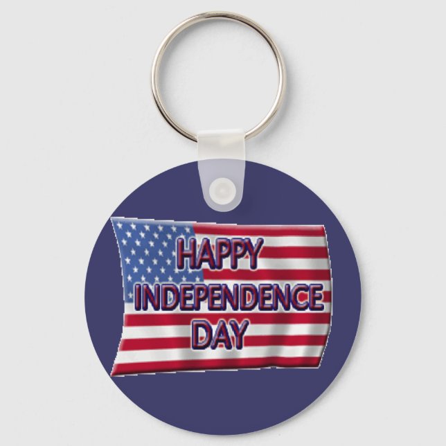 Happy Independence Day Keychain (Front)