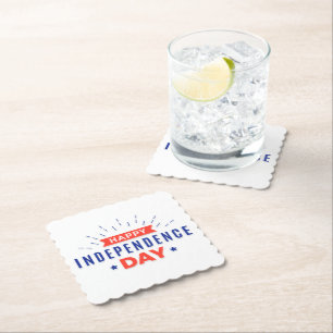 Happy Independence Day Paper Coaster