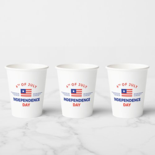 Happy Independence Day Paper Cups