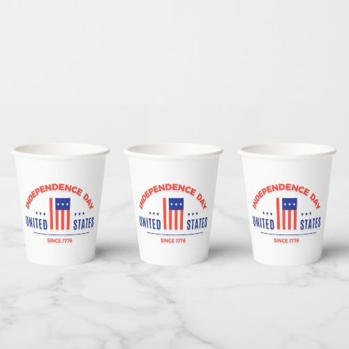 Happy Independence Day Paper Cups