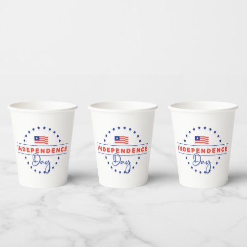 Happy Independence Day Paper Cups