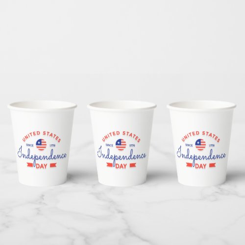 Happy Independence Day Paper Cups