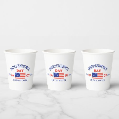 Happy Independence Day Paper Cups