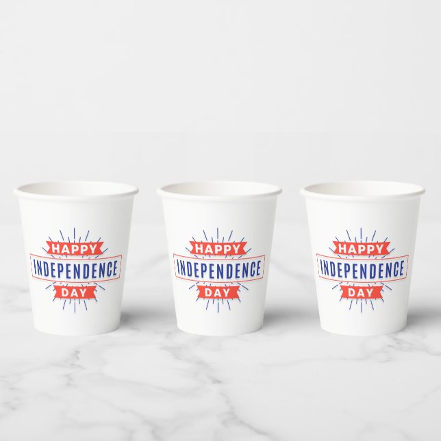 Happy Independence Day Paper Cups (Multi)