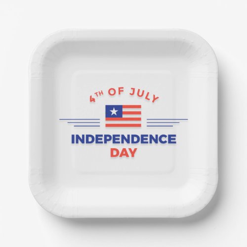 Happy Independence Day Paper Plates
