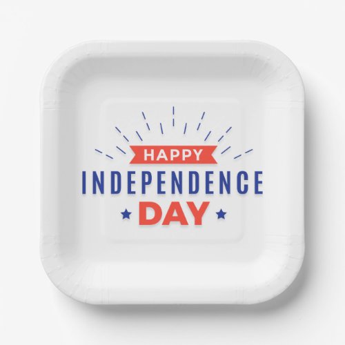 Happy Independence Day Paper Plates