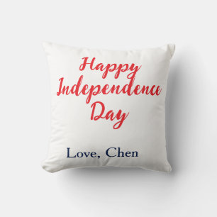 happy independence day red blue labor american sim throw pillow