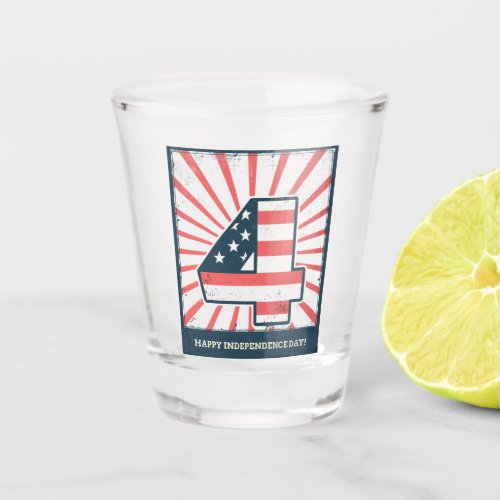 Happy Independence Day Shot Glass