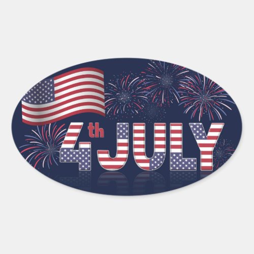 Happy Independence Day Square Sticker