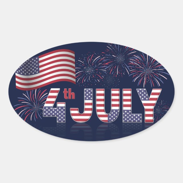 Happy Independence Day Square Sticker (Front)