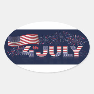 Happy Independence Day Square Sticker