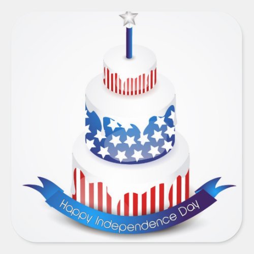 Happy Independence Day  Square Sticker