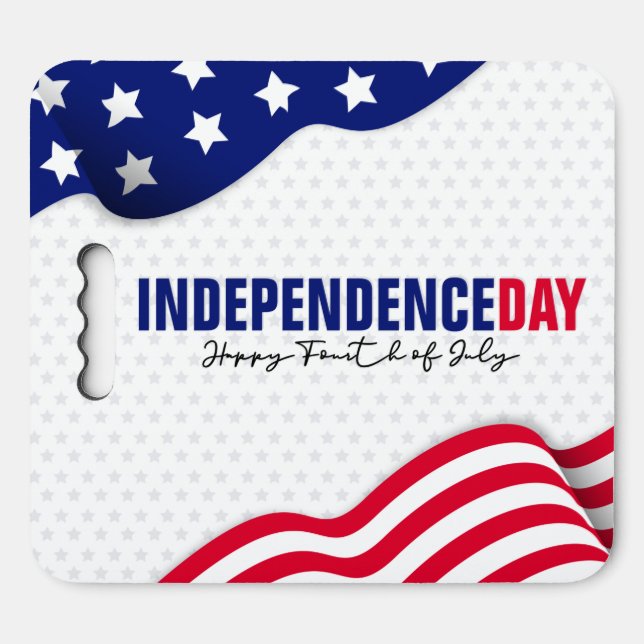 Happy Independence Day Stadium Seat Cushion (Front Horizontal)