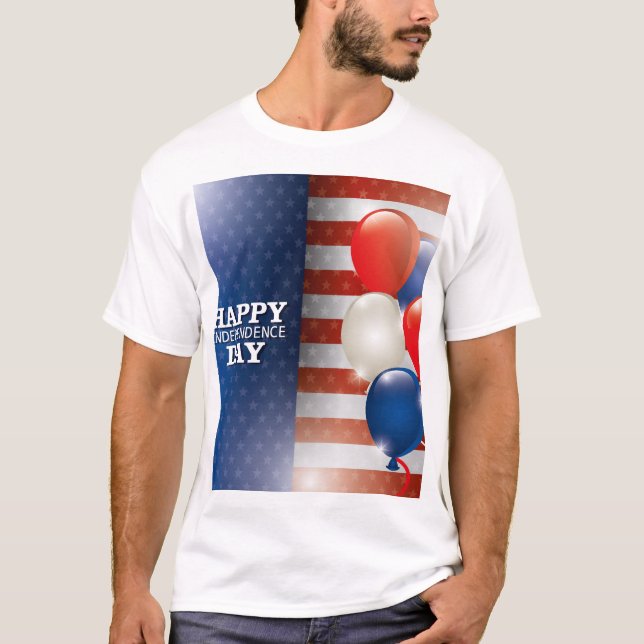 Happy Independence Day T-Shirt Design (Front)