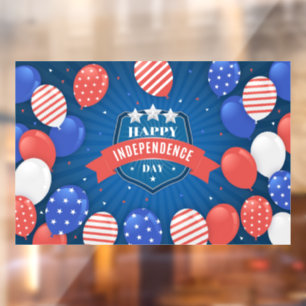 Happy Independence Day  Window Cling