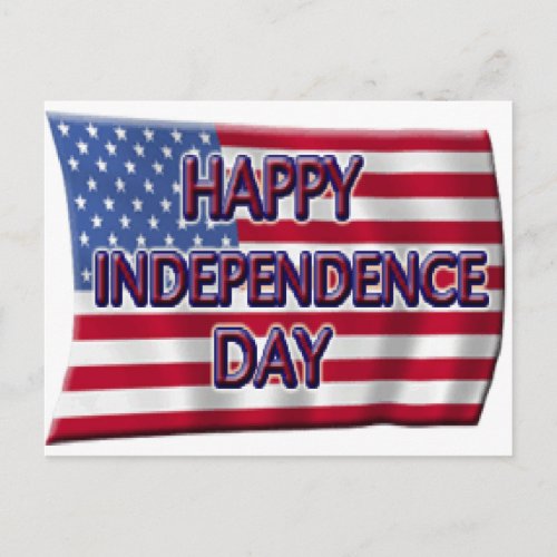 Happy Independence Day with USA Flag ZSSG Postcard