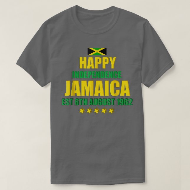 Happy Independence Jamaica, Est 6th August 1962, J T-Shirt (Design Front)