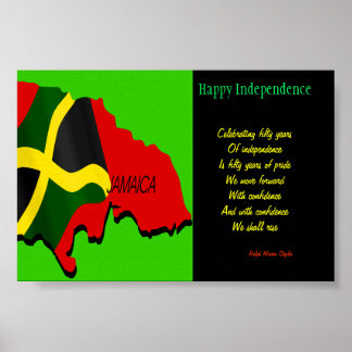 Happy independence jamaica posters-rise poster