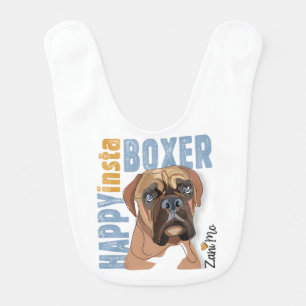 Happy Insta Boxer - Zani Mo Dog Baby Bib