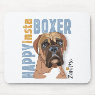 Happy Insta Boxer - Zani Mo Dog Mouse Pad