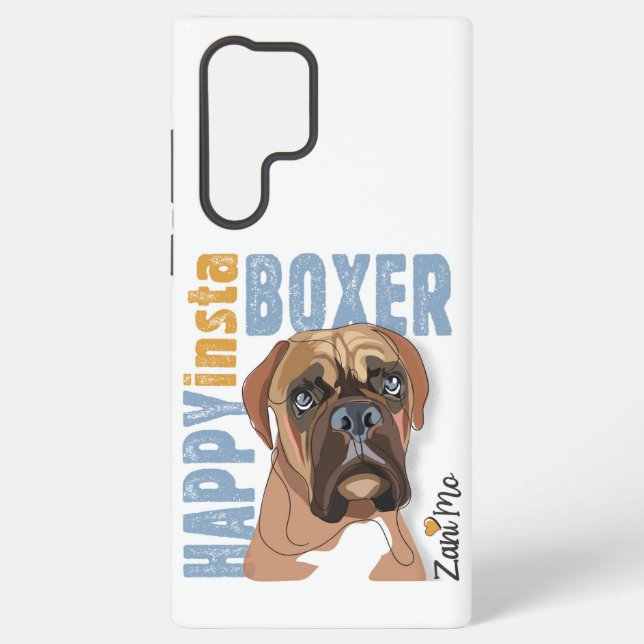 Happy Insta Boxer - Zani Mo Dog Samsung Galaxy Case (Back)