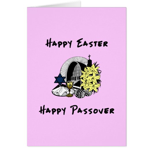 Happy Interfaith Easter and Passover Cards (Front)