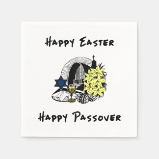 Happy Interfaith Easter and Passover Napkins