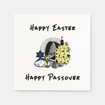 Happy Interfaith Easter And Passover Napkins by bonfirechristmas at Zazzle