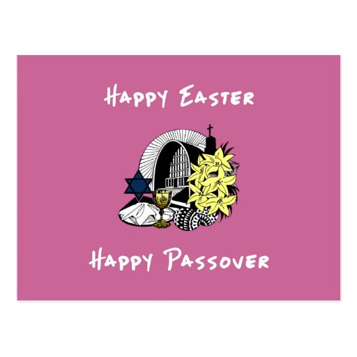 Happy Interfaith Easter and Passover Postcard | Zazzle