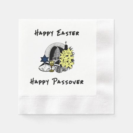 Happy Interfaith Easter And Passover Rectangular S Napkins